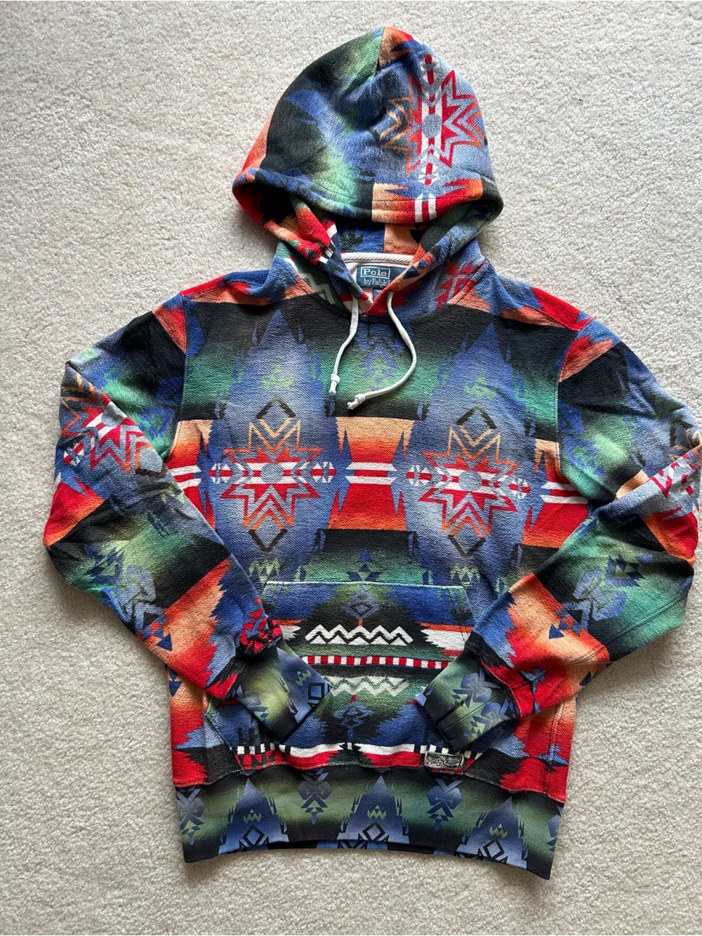 Vintage Polo Ralph Lauren Southwestern Aztec Pullover/Hoodie Sz Small